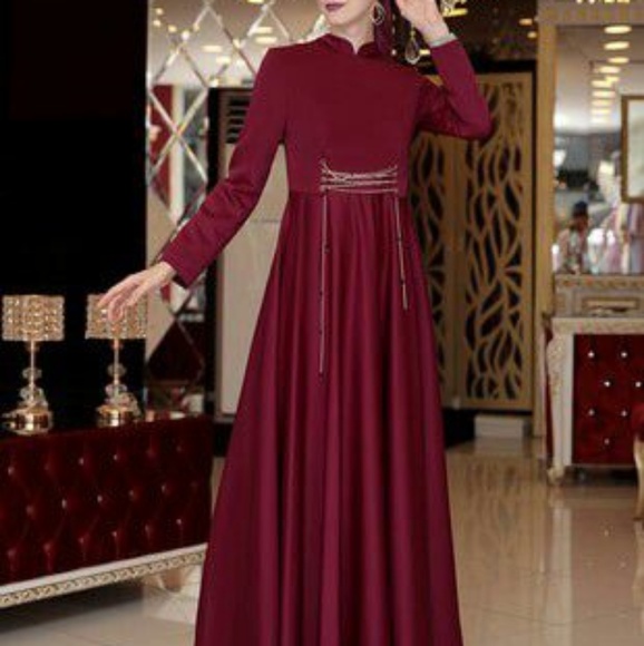 Long evening dress/ Muslim mix dress - Picture 7 of 7